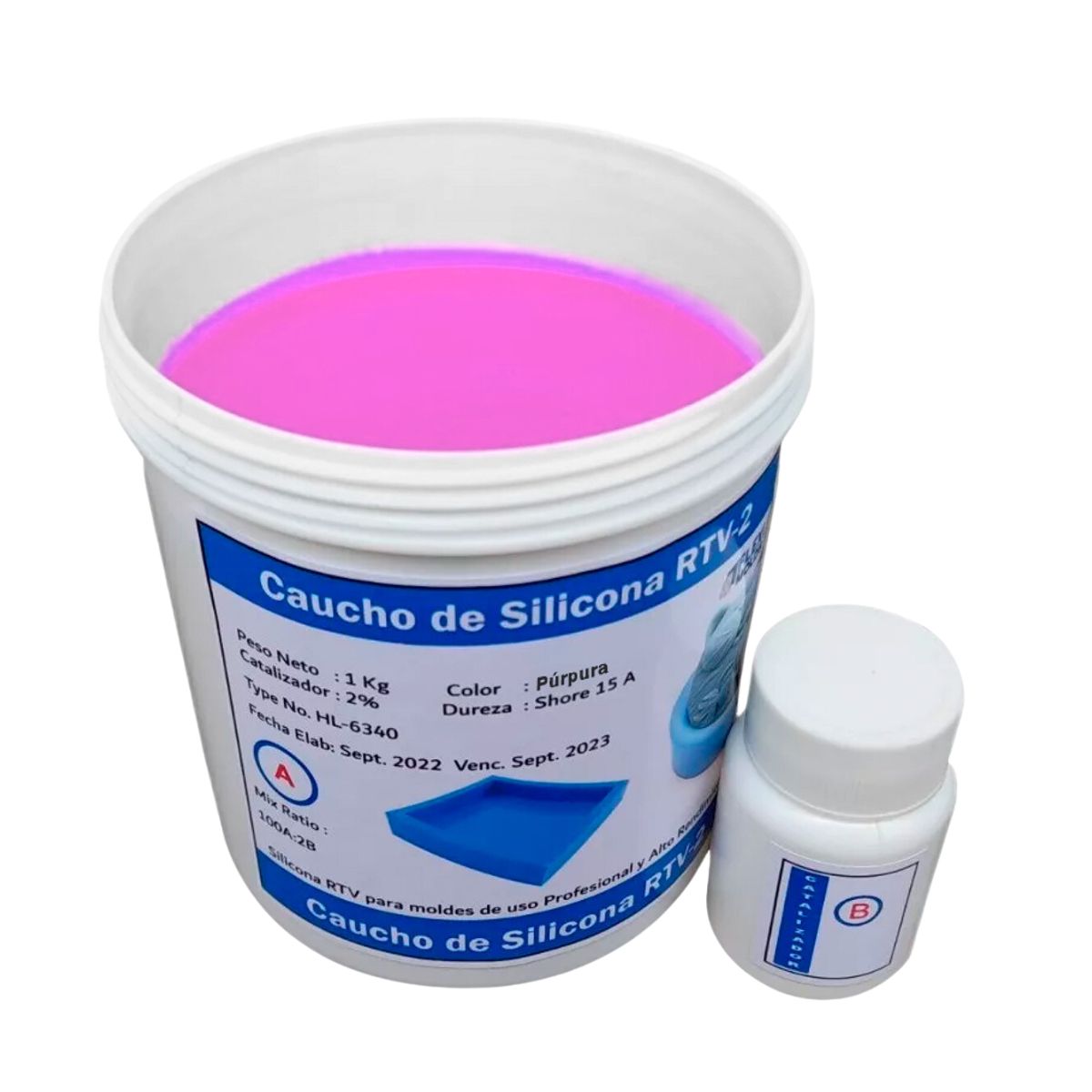GENERICO - Silicona Caucho Para Moldes y Manualidades 1KG.