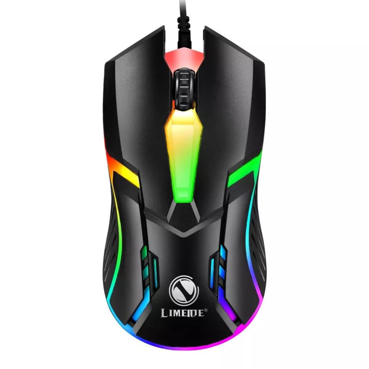 GENERICO - Mouse Li Magnesium S1 Luminoso Con Cable Para Pc Negro