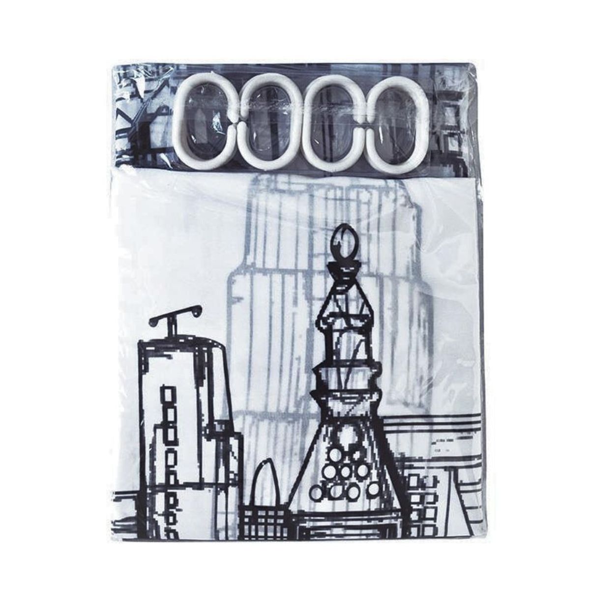 GENERICO - Cortina Baño Estampado Ciudad