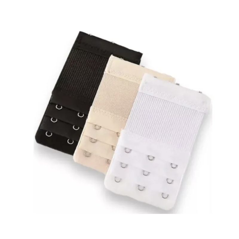 GENERICO - Pack De 3 Extensiones Bra Brasier Mujer Extensores 3 Ganchos