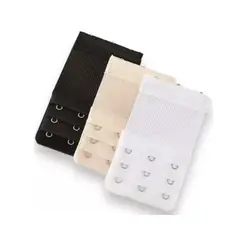 GENERICO - Pack De 3 Extensiones Bra Brasier Mujer Extensores 3 Ganchos