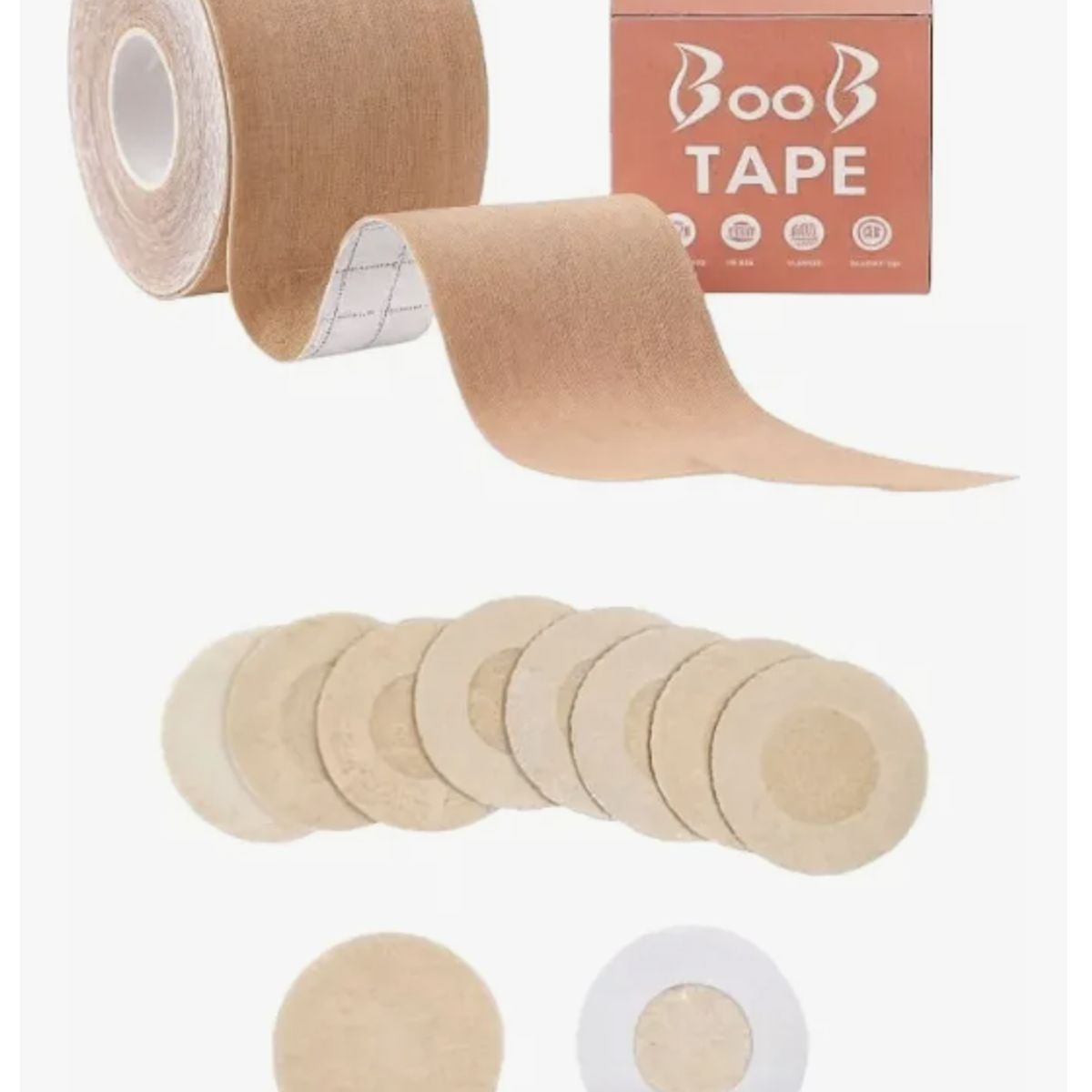 GENERICO - Boob Tape Cinta Levanta Busto 5cm + 5 Cubre Pezón Adhesivo