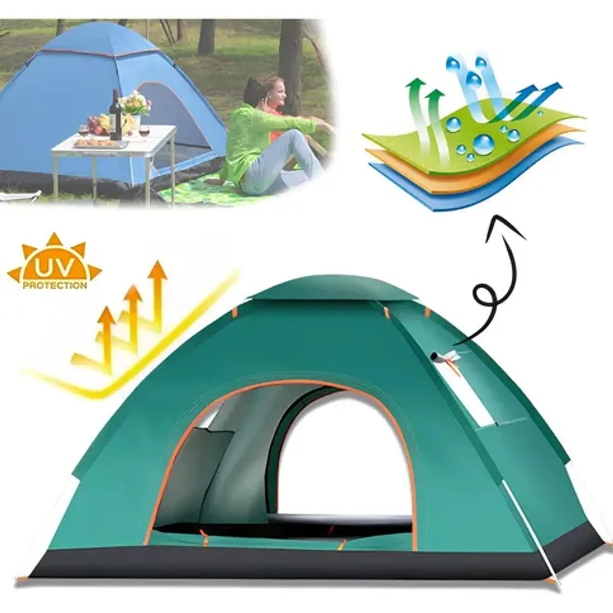 EDWINAYY - Carpa Paraviento De Playa Adventure Con 4personas