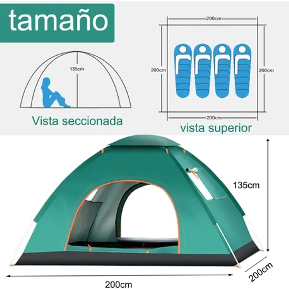 EDWINAYY - Carpa Paraviento De Playa Adventure Con 4personas