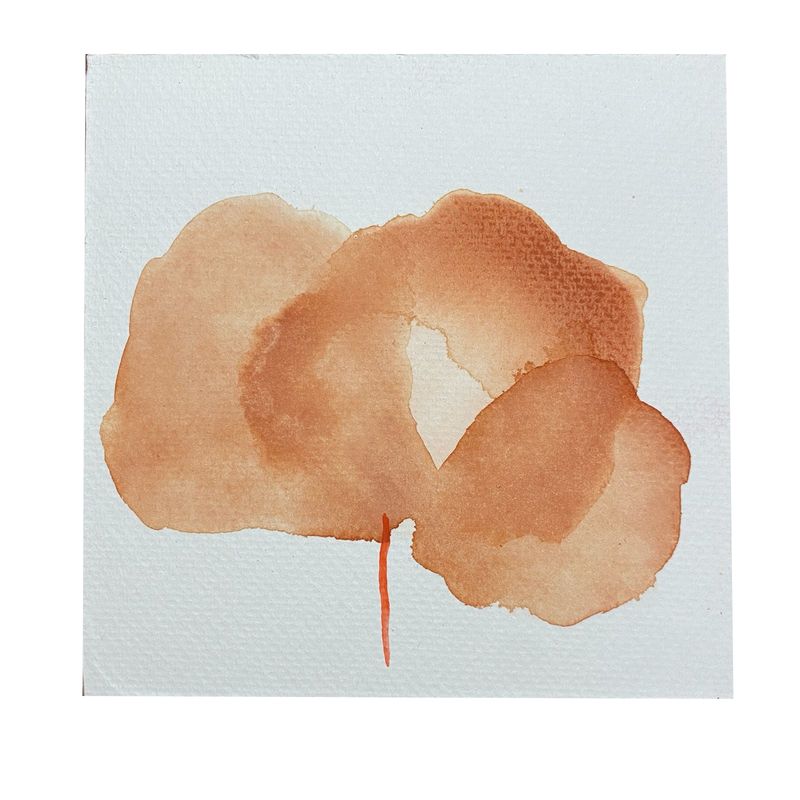 GENERICO - Cuadro decorativo flor acuarela 13x13 cm 3