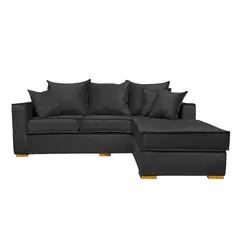 GENERICO - Sofa Multifuncional Girona Felpa Negro