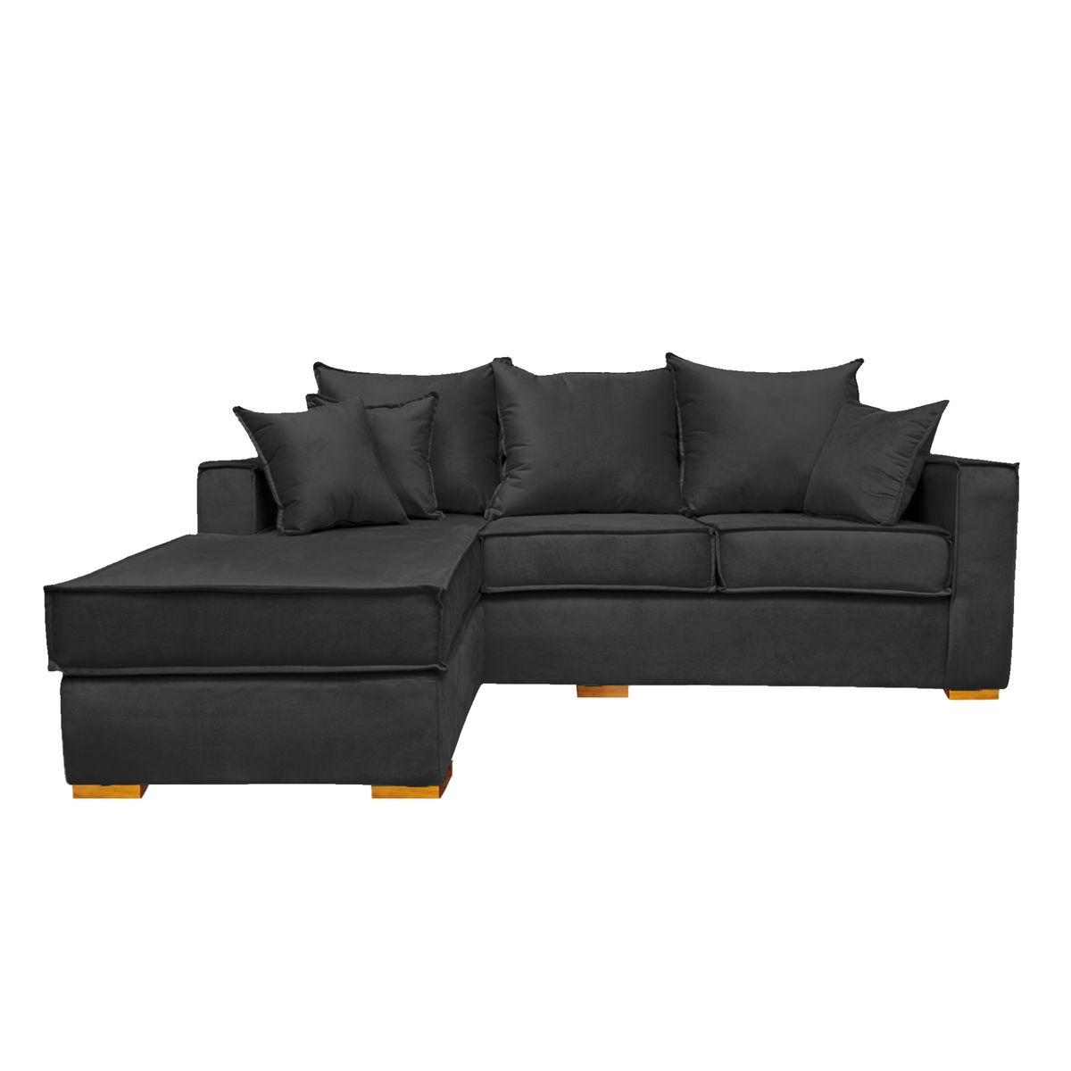 MBC - Sofa Multifuncional Girona Felpa Negro