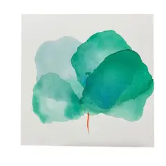 GENERICO - Cuadro decorativo flor acuarela 13x13 cm 5