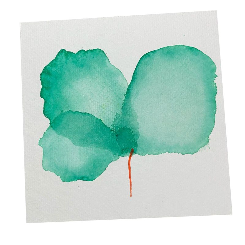 GENERICO - Cuadro decorativo flor acuarela 13x13 cm 6