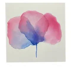 GENERICO - Cuadro decorativo flor acuarela 13x13 cm 9