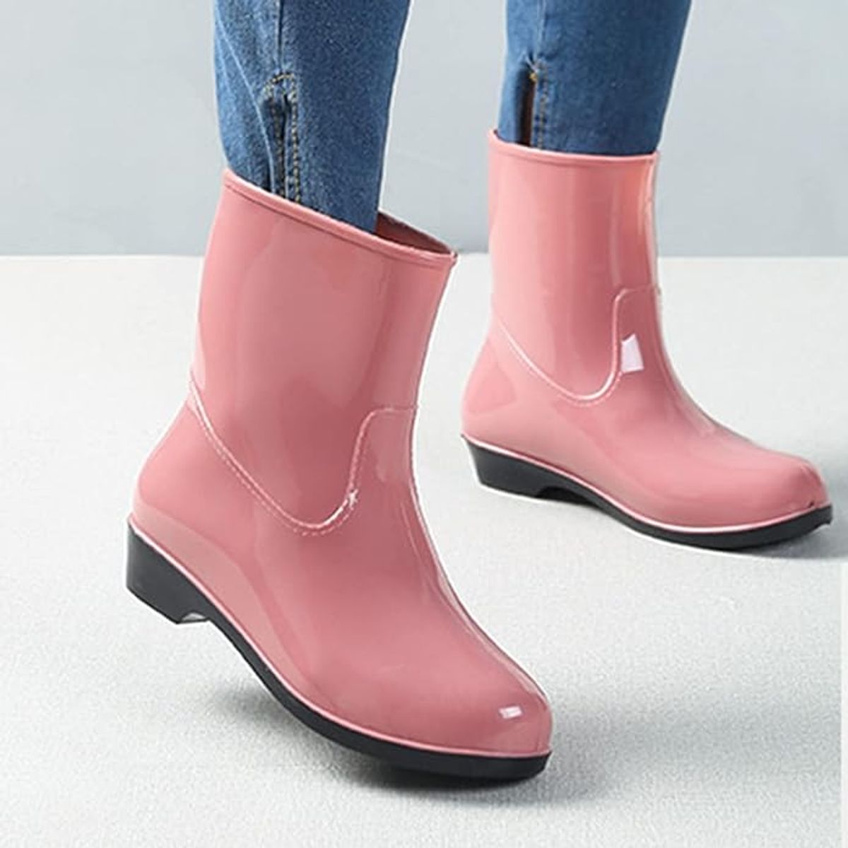 AGUALLUVIA - Botas De Agua Forrada Mujer Antideslizante