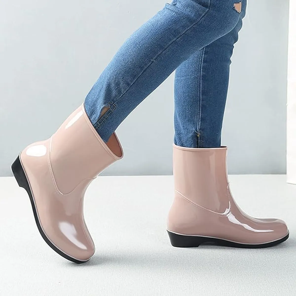 AGUALLUVIA - Botas De Agua Forrada Mujer Antideslizante