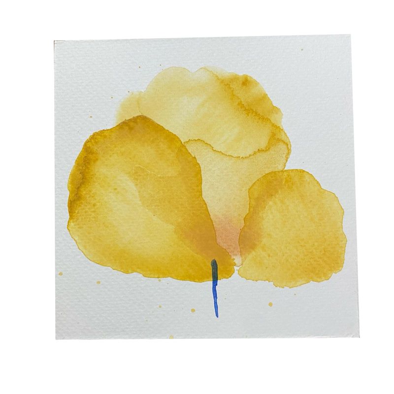 GENERICO - Cuadro decorativo flor acuarela 13x13 cm 12