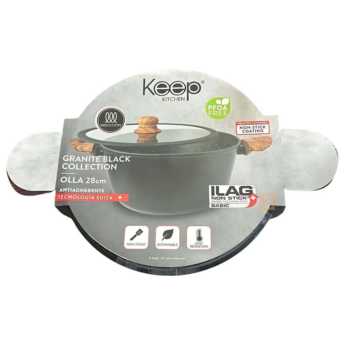 KEEP - Olla 28cm Antiadherente Granite Line Keep Premium - SC