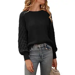 TIOZONEY - Chaleco Cuello redondo Mujer- Negro