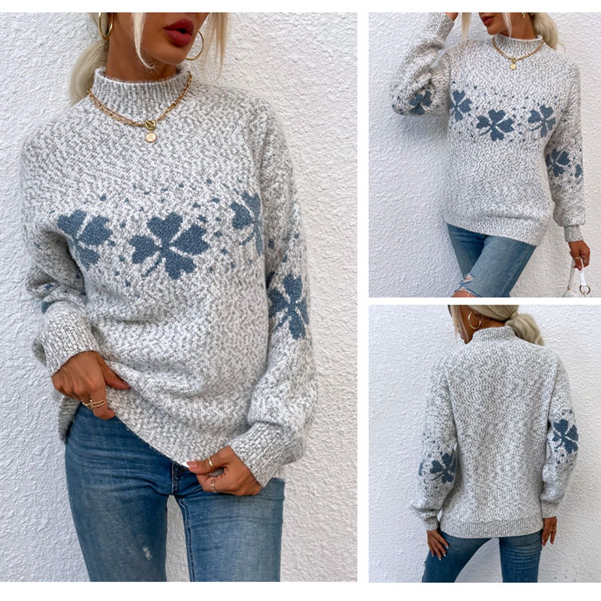 TIOZONEY - Chaleco Cuello Alto para Mujer - Gris