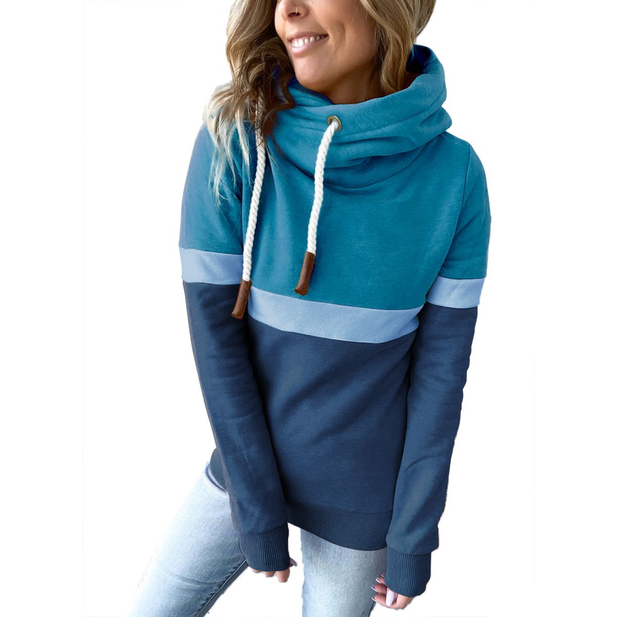 TIOZONEY - Sudadera informal con capucha y jersey