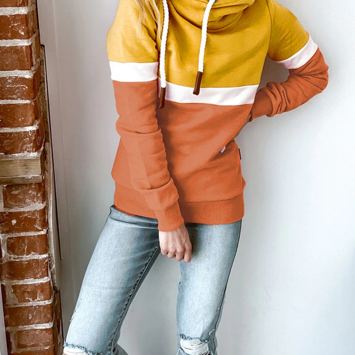 TIOZONEY - Sudadera informal con capucha y jersey