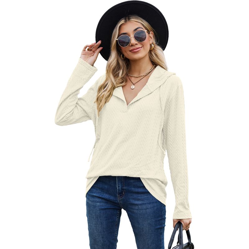 TIOZONEY - Sudadera de manga larga con capucha y holgada para mujer