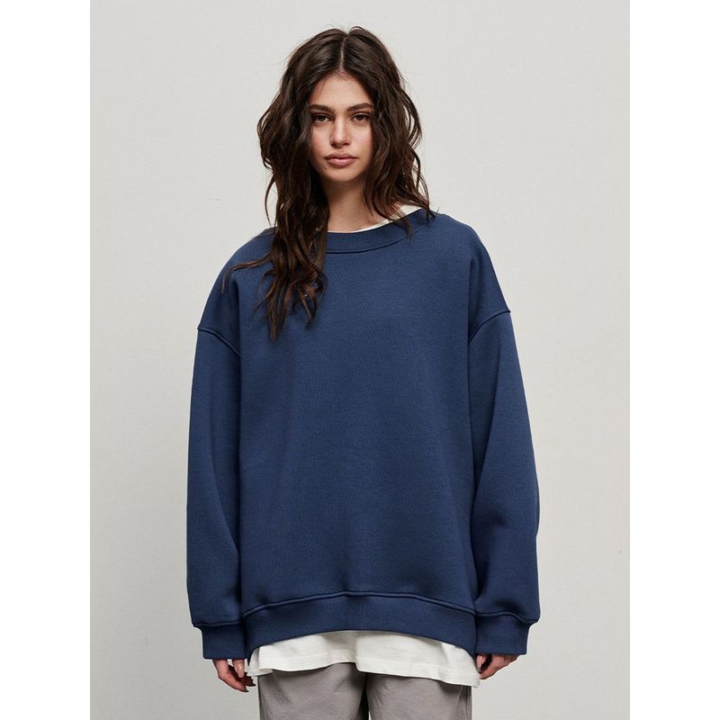 TIOZONEY - Sudadera suelta de cuello redondo para mujer