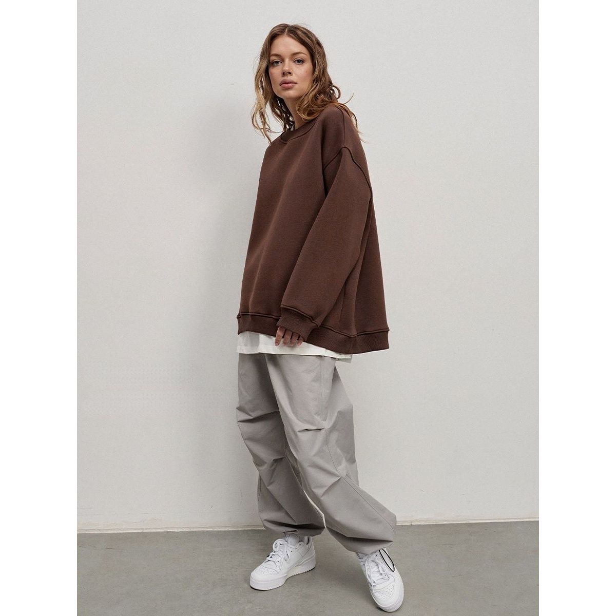 TIOZONEY - Sudadera suelta de cuello redondo para mujer