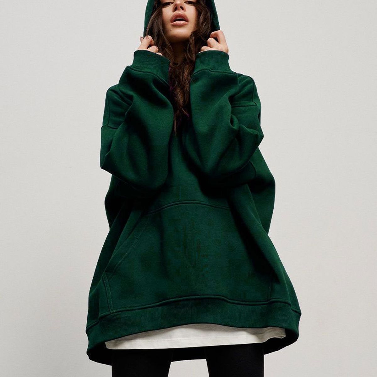 TIOZONEY - Sudadera con capucha y bolsillo holgado para mujer