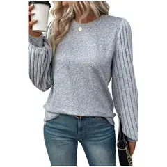 TIOZONEY - Polerón de cuello redondo para mujer