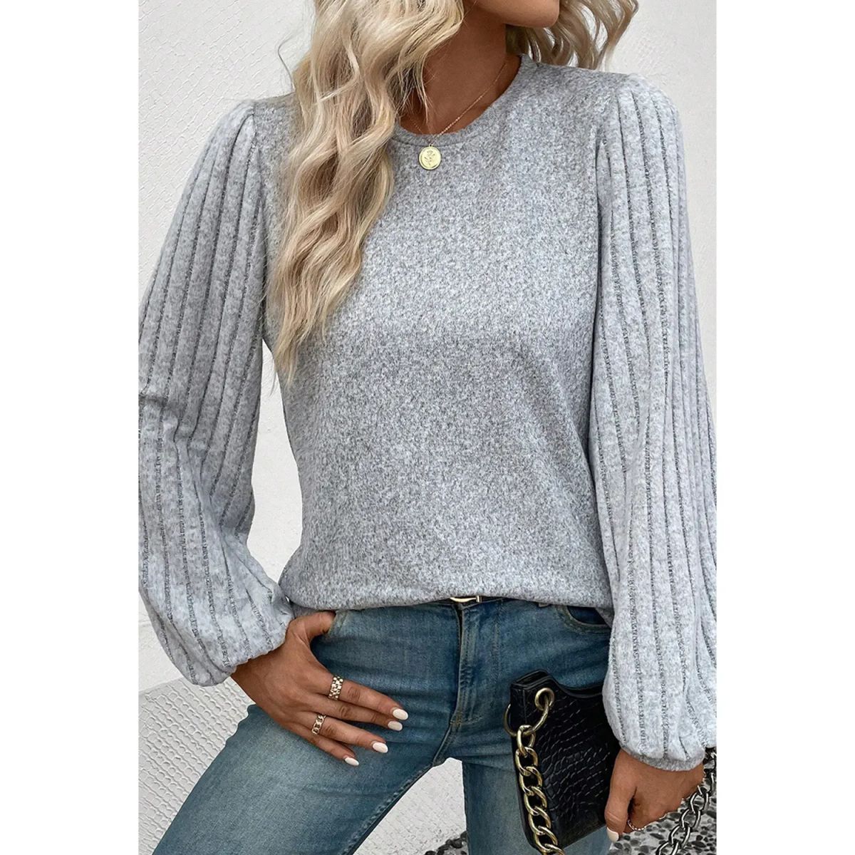 TIOZONEY - Polerón de cuello redondo para mujer