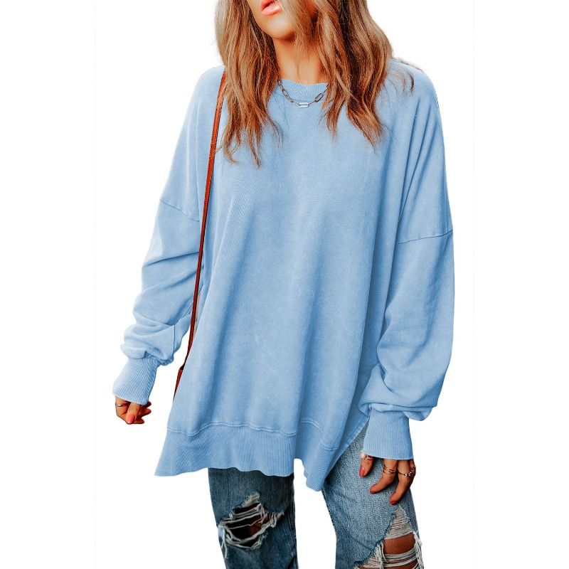 TIOZONEY - Polerón de cuello redondo para mujer