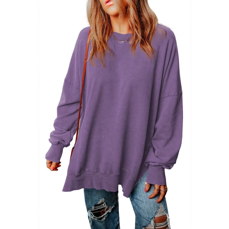 TIOZONEY - Polerón de cuello redondo para mujer