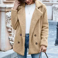 TIOZONEY - Chaqueta de felpa para mujer