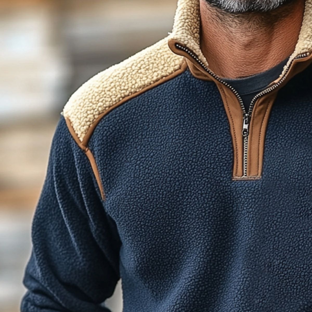 TIOZONEY - Sudadera de hombre con cremallera y cuello alto