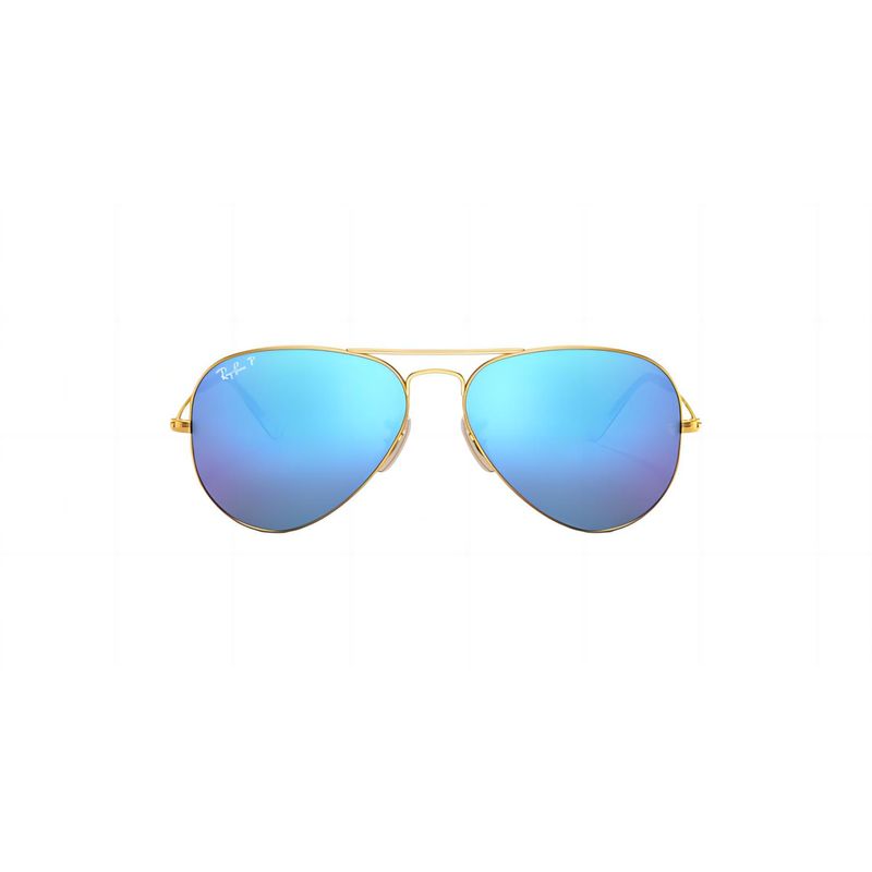RAY BAN - Lentes de Sol RB3025 Aviator  Dorado  Azul Flash Polarizados