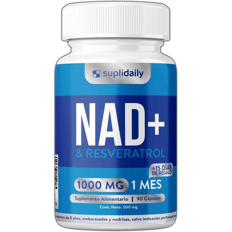 GENERICO - NAD + Resveratrol Suplemento 1000 Mg 90 Capsulas Premium