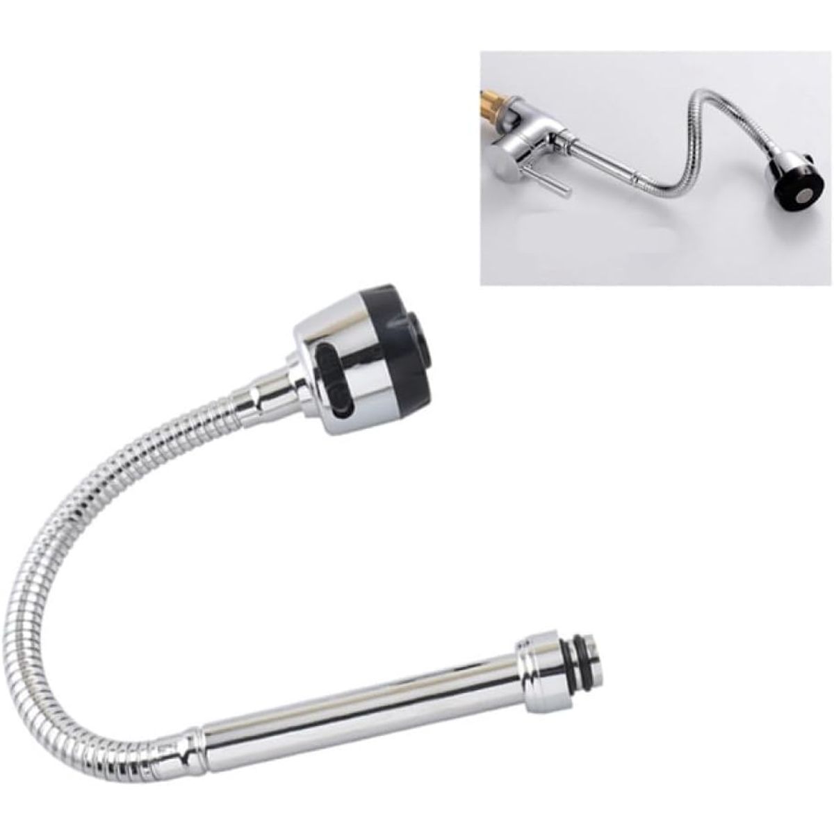 GENERICO - Cuello Flexible para Lavaplatos Universal, Gira 360