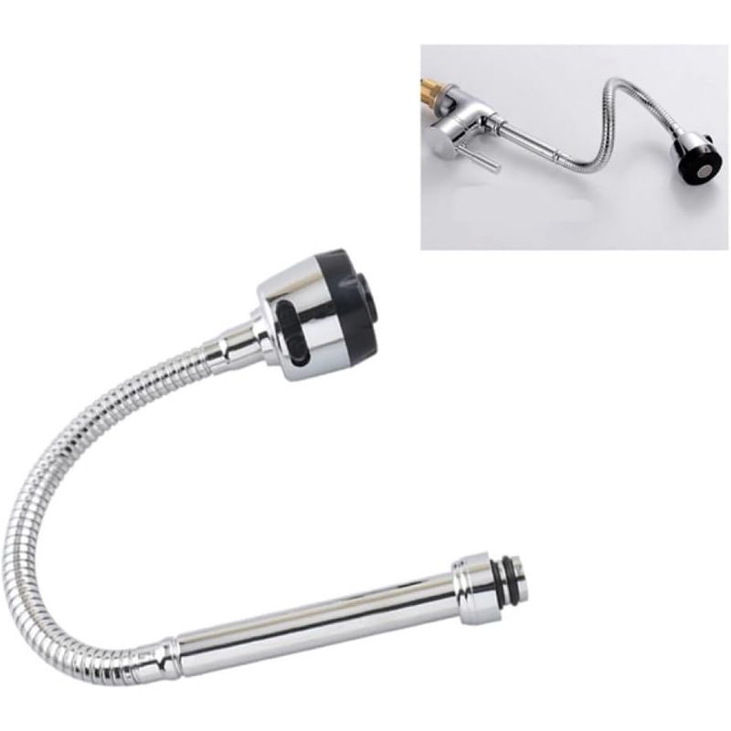 GENERICO - Cuello Flexible para Lavaplatos Universal, Gira 360