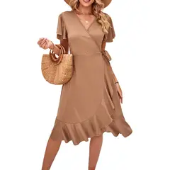 TIOZONEY - Vestido Mujer Básico