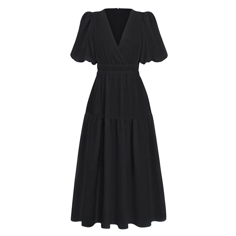 TIOZONEY - Vestido de mujer con cuello en V.-