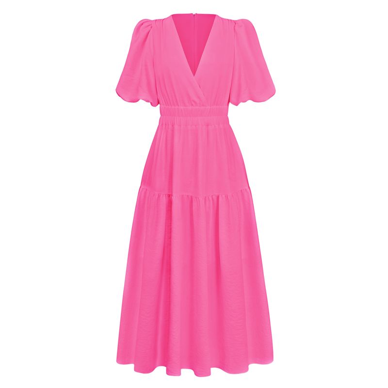 TIOZONEY - Vestido de mujer con cuello en V