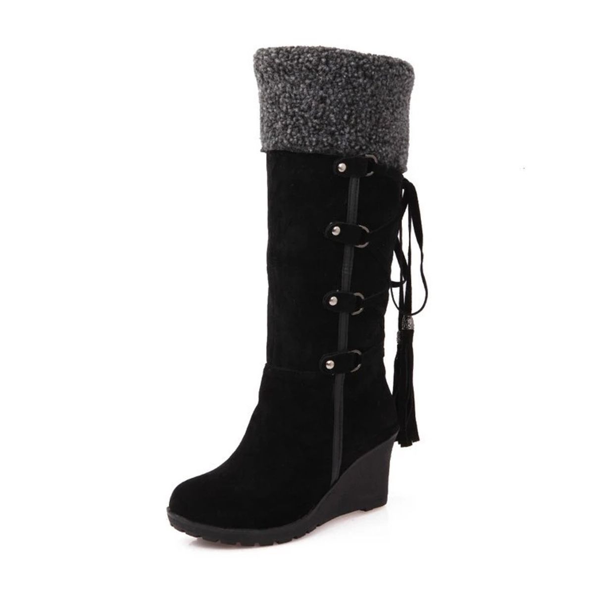 BLWOENS - Botas para Mujer-Negro