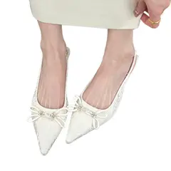 BLWOENS - Zapatos Tacones altos de verano para mujeres Zapatilla - Blanco