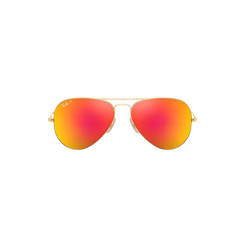 RAY BAN - Lentes de Sol RB3025 Aviator  Dorado  Naranja Flash Polarizados