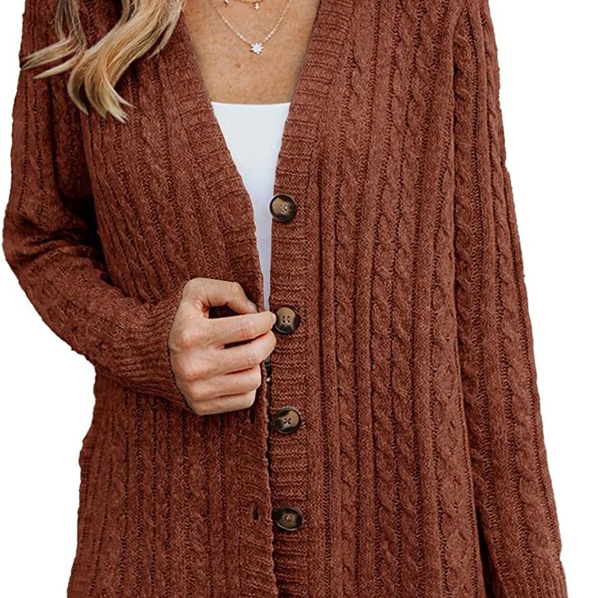 TIOZONEY - Chaleco Punto Fino Alma Mujer