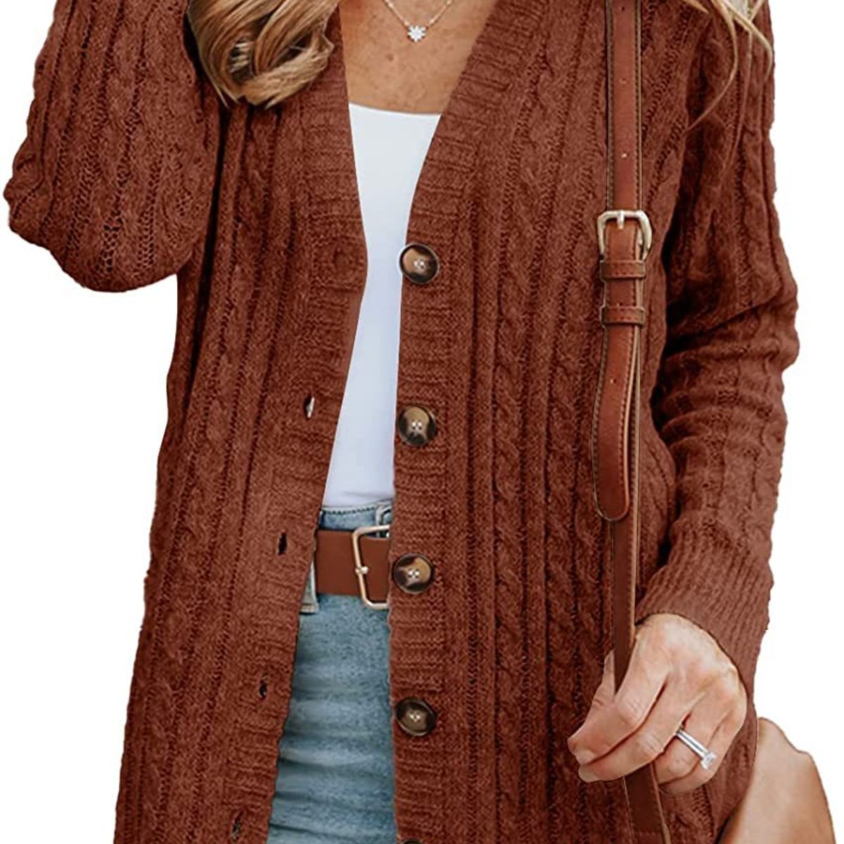 TIOZONEY - Chaleco Punto Fino Alma Mujer