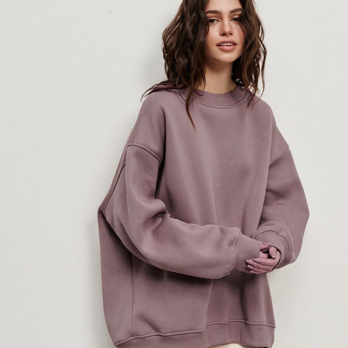 TIOZONEY - Sudadera suelta de cuello redondo para mujer