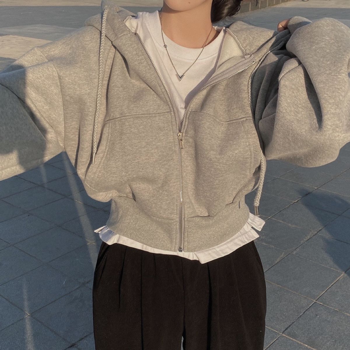 TIOZONEY - Sudadera holgada de mujer