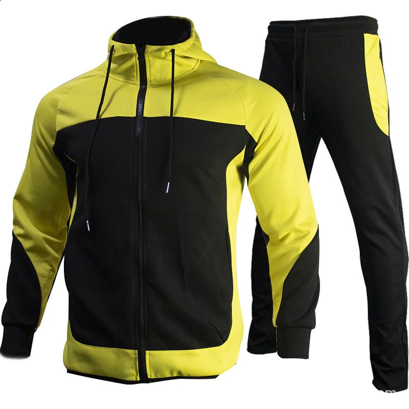 TIOZONEY - Traje Deportivo Chaqueta de Manga Larga y Pantalones Largos Hombres