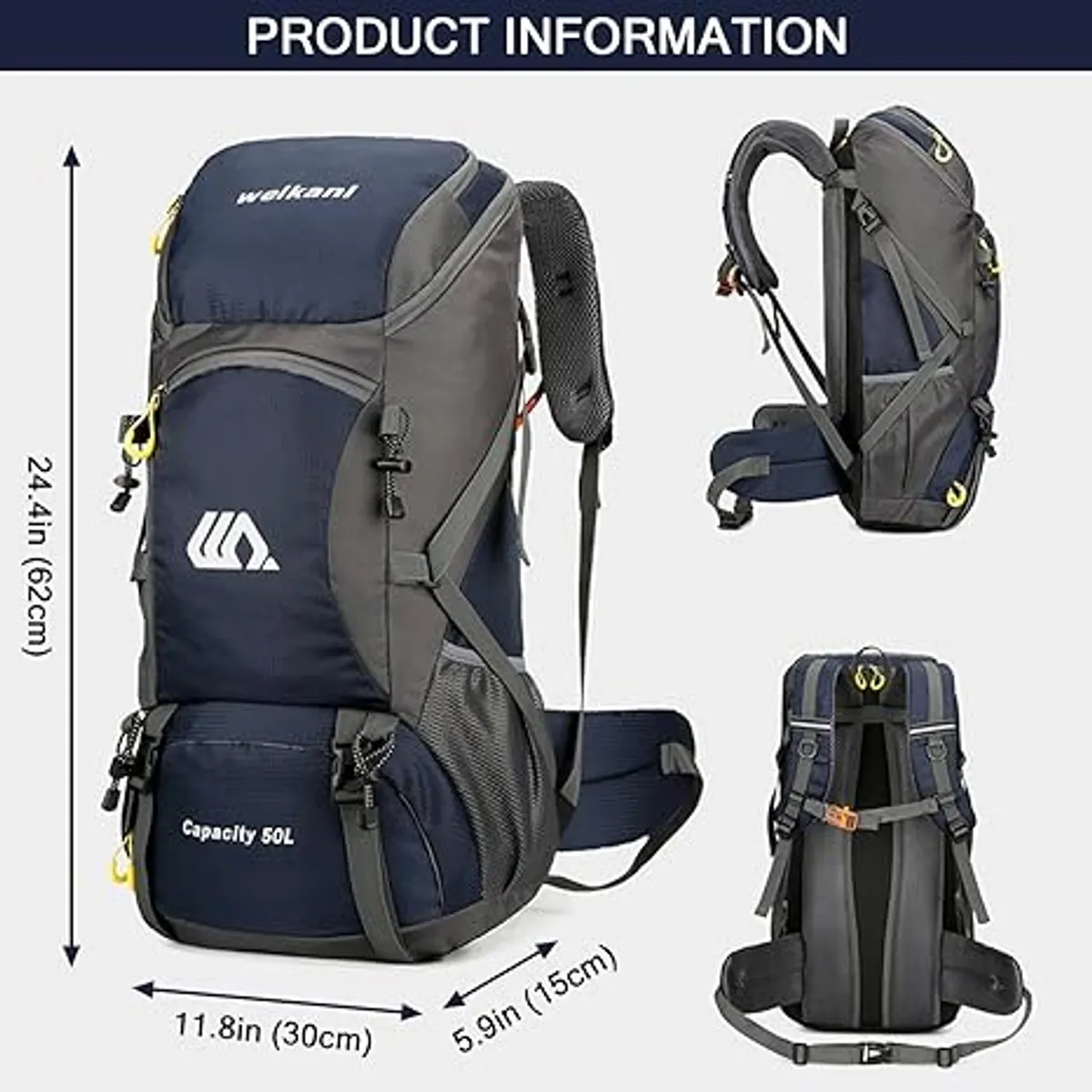 TIOZONEY - Mochila Impermeable Para Camping Trekking Y Viajes 50L