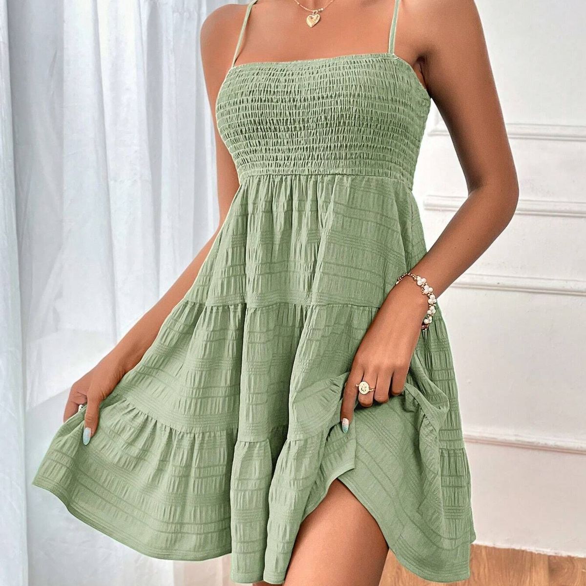 TIOZONEY - Vestido halter de mujer