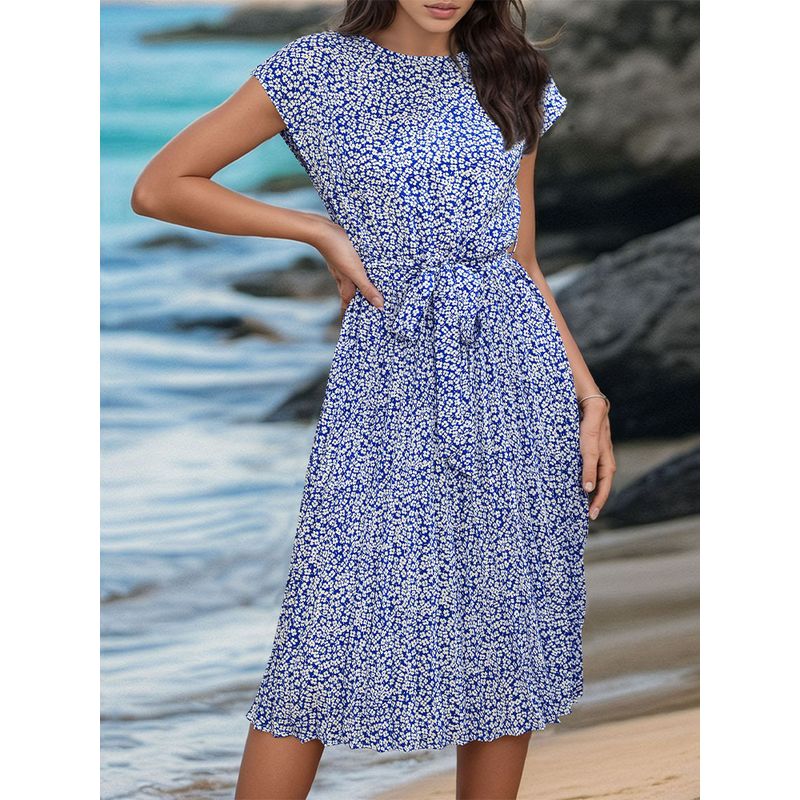 TIOZONEY - Vestido Largo Mujer - Azul